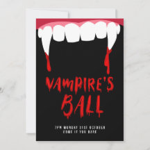 Vampire's Ball Halloween party invite