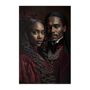 Vampires Couple in Victorian Era. Acrylic Print