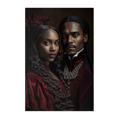 Vampires Couple in Victorian Era Acrylic Print