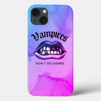 Vampires Don't Do Dishes Funny Vaporwave iPhone 13 Case