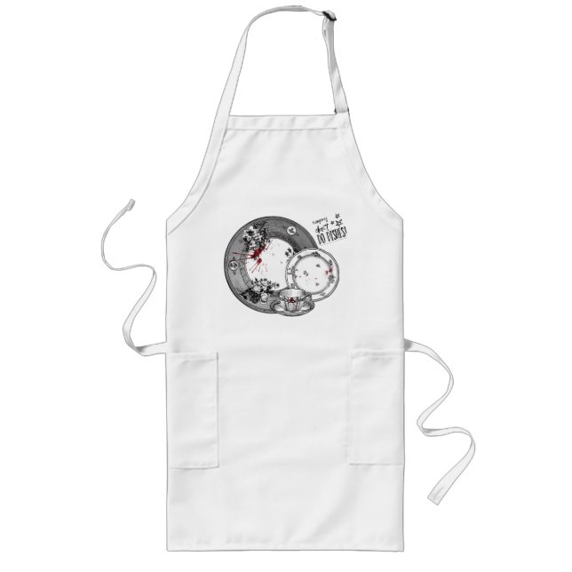 Vampires Don't Do Dishes! Long Apron (Front)
