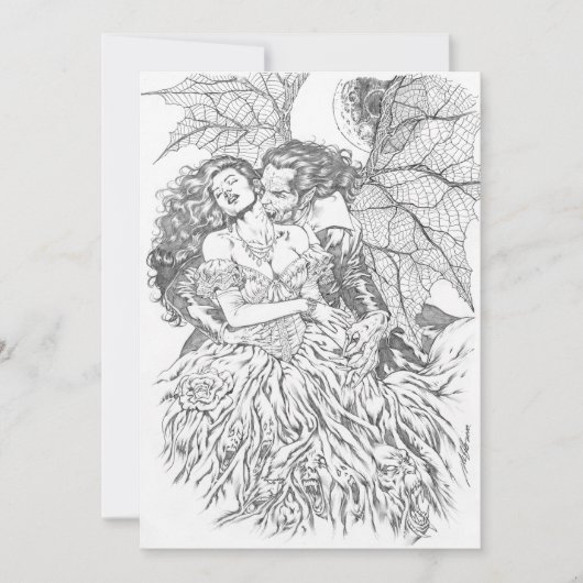 Vampire's Kiss by Al Rio - Vampire and Woman Art (Front)