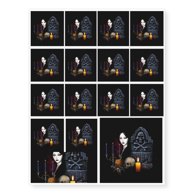 Vampires night temporary tattoos (Front)