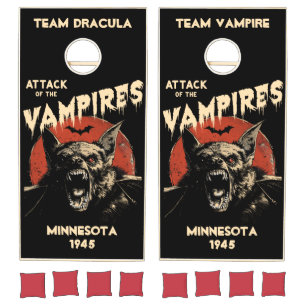 Vampires Retro 1950s B Movie Vintage Horror Cornhole Set
