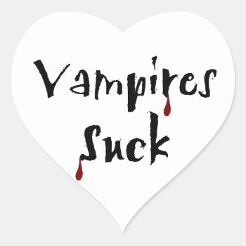 Vampires Suck Stickers by RoamingRosie at Zazzle