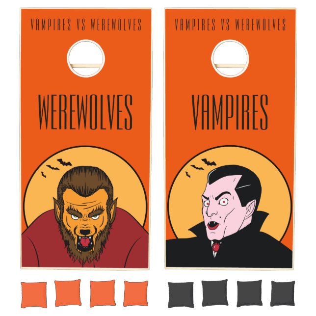 Vampires versus Werewolves Bag Toss Cornhole Set (Set)