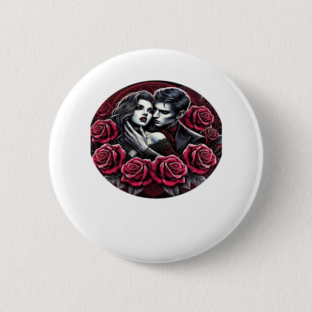 Vampiric Gothic Romance – Till Death Do Us In Clas Button (Front)