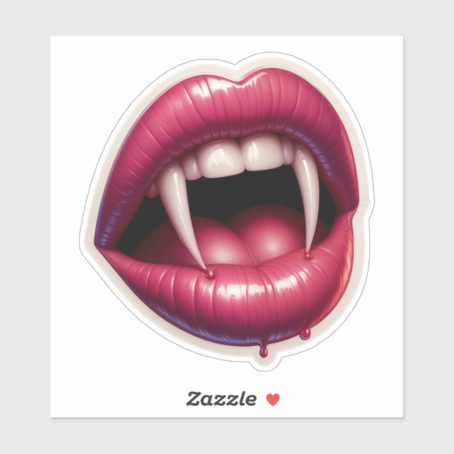 Vampiric Kiss: Burgundy Lip  Sticker (Sheet)