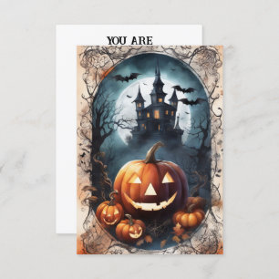Vampiric Vogue: Design Your Dark Halloween Invitat Invitation