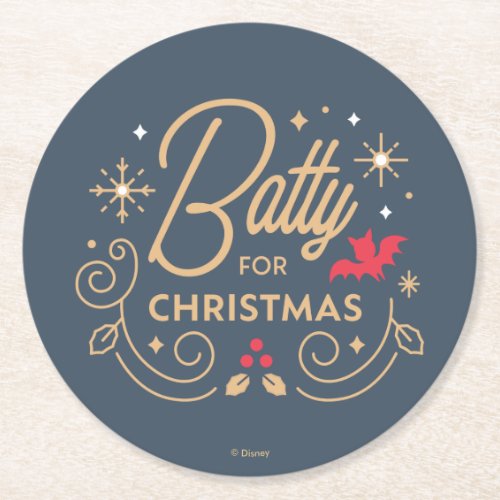 Vampirina  Batty for Christmas Round Paper Coaster