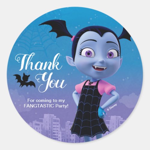 Vampirina  Birthday Thank You Classic Round Sticker