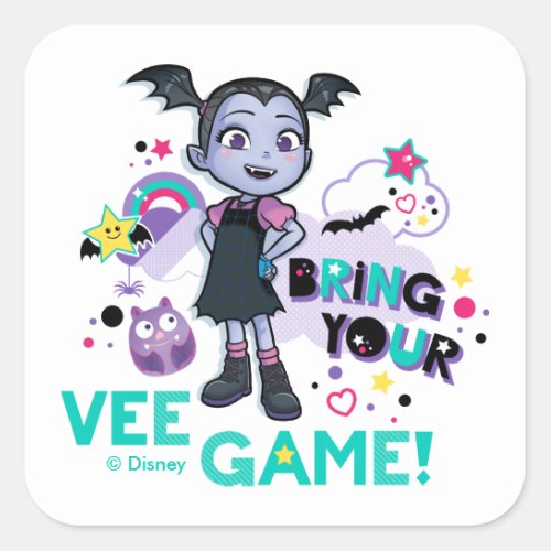 Vampirina  Bring Your Vee Game Square Sticker