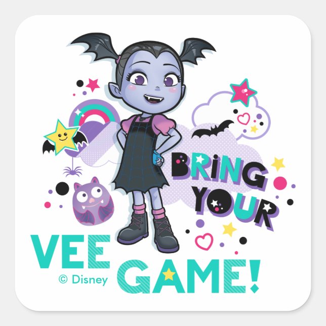 Vampirina | Bring Your Vee Game! Square Sticker (Front)