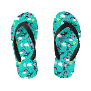 Vampirina & Demi Friends are Magical Pattern Kid's Flip Flops