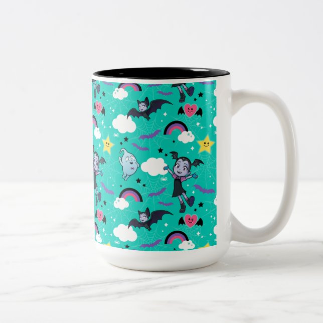 Vampirina & Demi | Friends are Magical Pattern Two-Tone Coffee Mug (Right)