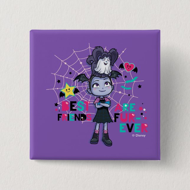 Vampirina & Wolfie | Best Friends are Fur-Ever Button (Front)