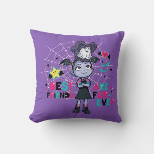 Vampirina  Wolfie  Best Friends are Fur_Ever Throw Pillow