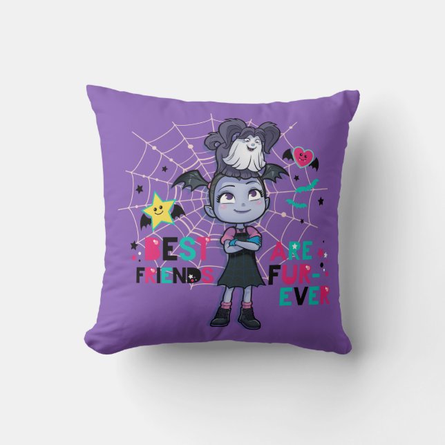 Vampirina & Wolfie | Best Friends are Fur-Ever Throw Pillow (Front)