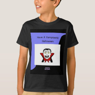 Vamptastic Halloween Boys Black Basic T Shirt
