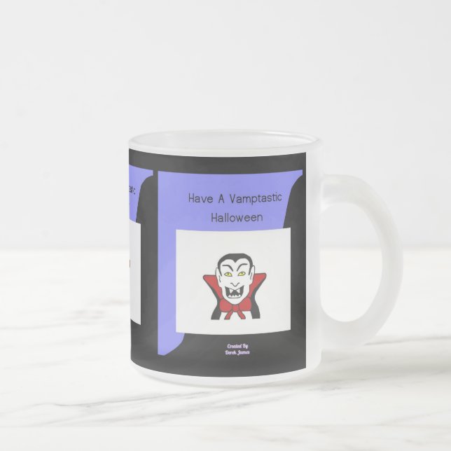 Vamptastic Halloween Small Frosted Glass Mug (Right)