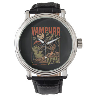 Vampurr Bites Again! Funny Cat Halloween Vintage Watch