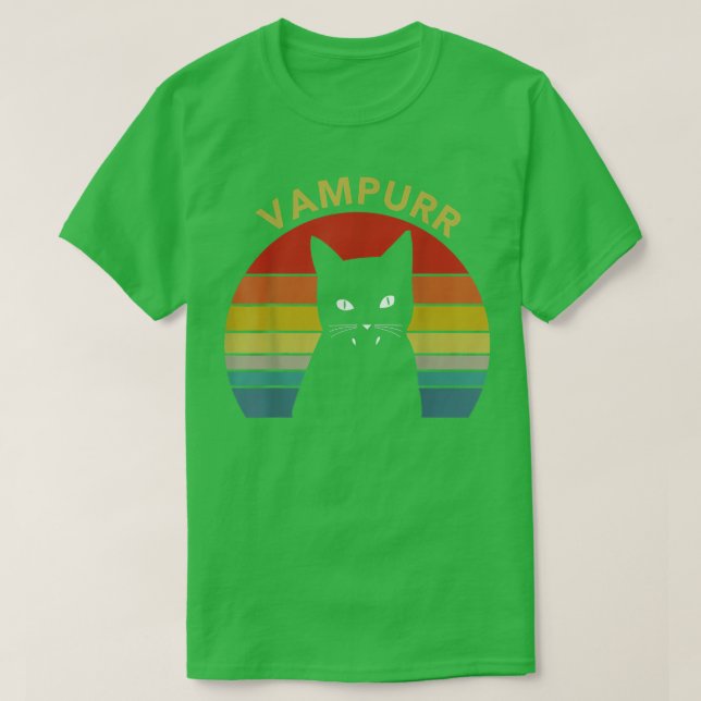 Vampurr Cat Vampire Teeth Cat Halloween Costume Vi T-Shirt (Design Front)