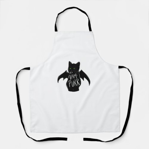 Vampurr Stay Spooky cute cat funny cat black   Apron