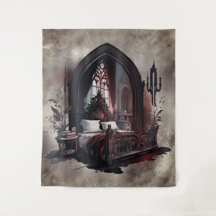 Vampy Boudoir Gothic Red Victorian Bedroom Suite Tapestry