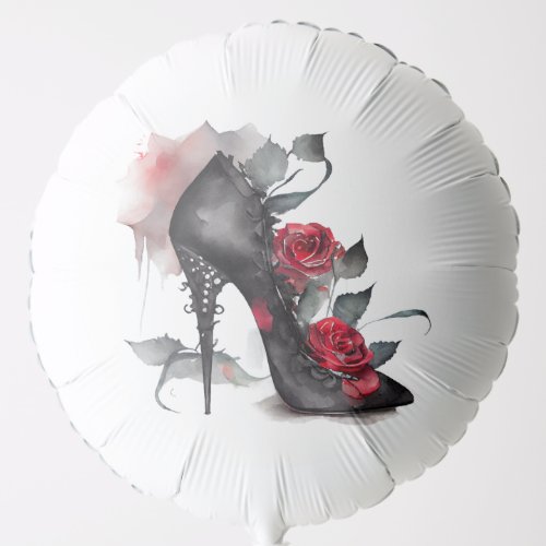 Vampy Spiked Stiletto  Red Rose Fashion High Heel Balloon