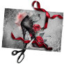 Vampy Spiked Stiletto | Red Rose High Heel Grunge Tissue Paper