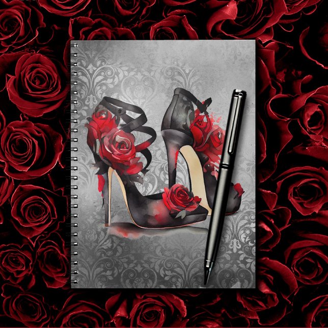 Vampy Strappy Stilettos | Red Rose Heels on Grunge Notebook (Creator Uploaded)