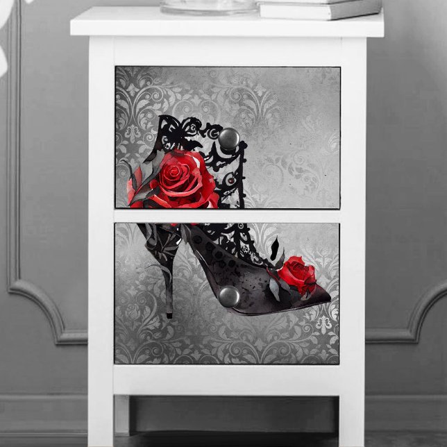 Vampy Vogue Grunge | Stiletto Lace Bootie Roses Tissue Paper (Creator Uploaded)