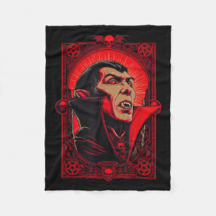 Vamre Dracula Gothic Horror Art -halloween Vamre F Fleece Blanket