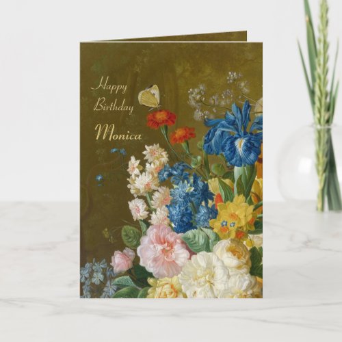 Van Brussel Flowers in a vase 1789 CC0259 Birthday Card