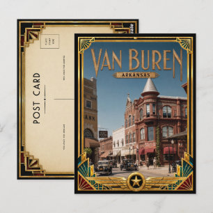 Van Buren Arkansas Vintage Art Deco Golden Age Postcard