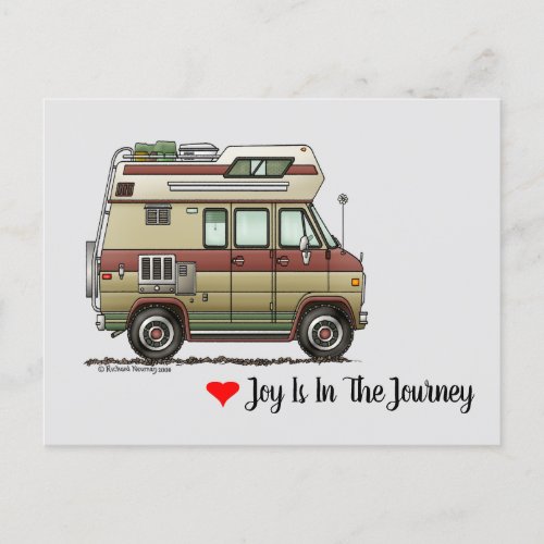 Van Camper Trailer Postcard