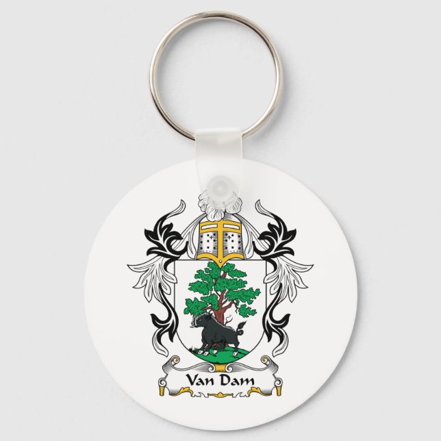 Van Dam Family Crest Keychain (Front)