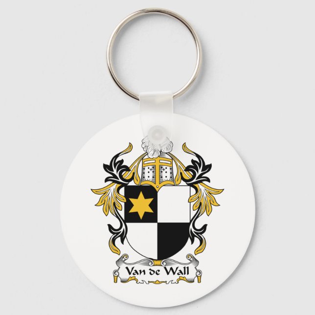 Van de Wall Family Crest Keychain (Front)