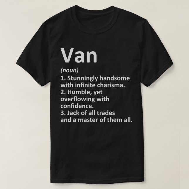 VAN Definition Personalized Name Funny Birthday Gi T-Shirt (Design Front)