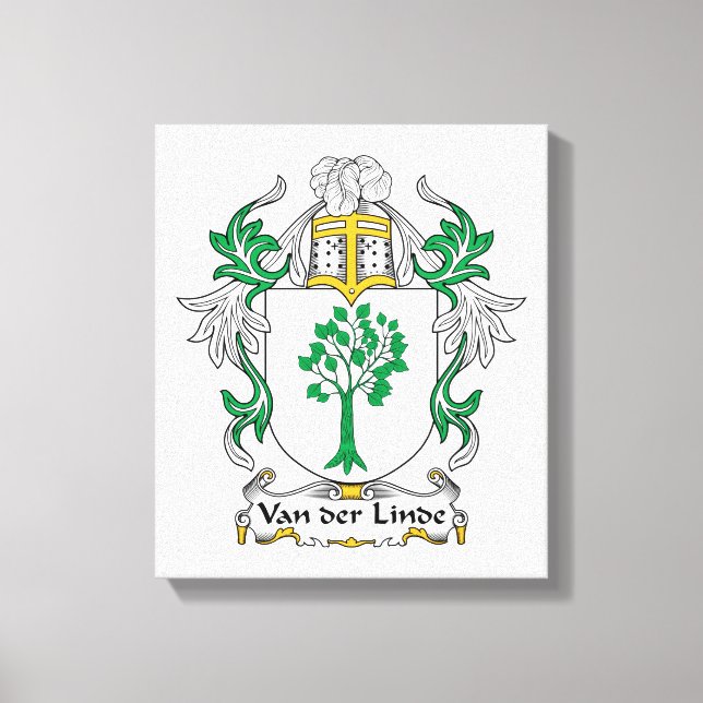 Van der Linde Family Crest Canvas Print (Front)