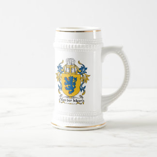 Van der Meer Family Crest Beer Stein