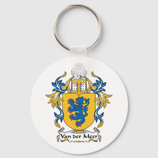 Van der Meer Family Crest Keychain (Front)