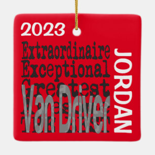 Van Driver Extraordinaire CUSTOM Ceramic Ornament