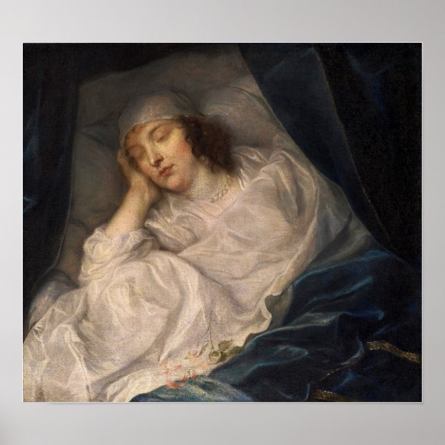 Van Dyck - Lady Digby On Her Deathbed Poster (Front)