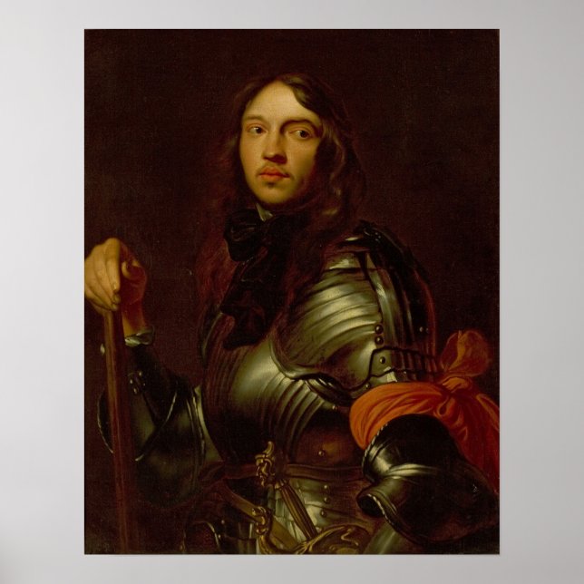 Van Dyck - Portrait Of A Man In Armour With Red S… Poster (Front)