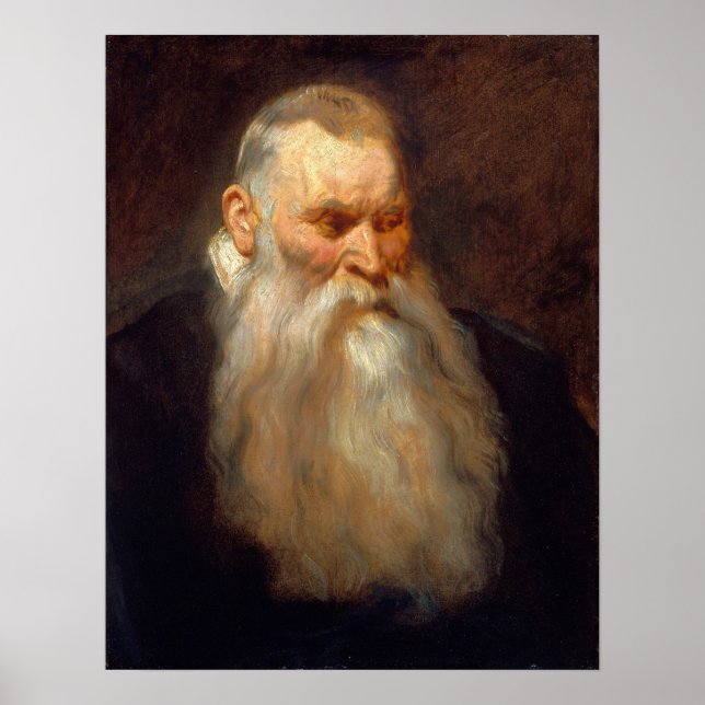 Van Dyck - Study Head Of Old Man With White Beard Poster (Front)