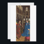 Van Eyck’s Annunciation Premium Cathedral Light Save The Date<br><div class="desc">Elevate your study, library, or home chapel with this premium art print of one of history's most detailed paintings. The artwork masterfully captures Van Eyck's "Optical Realism, " portraying the divine encounter within a breathtaking Gothic interior. The print reproduces the vibrant primary colors and delicate glazes that made the Flemish...</div>