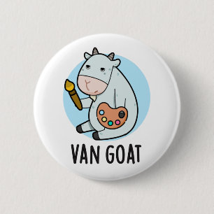 Van Goat Funny Artist Pun  Button