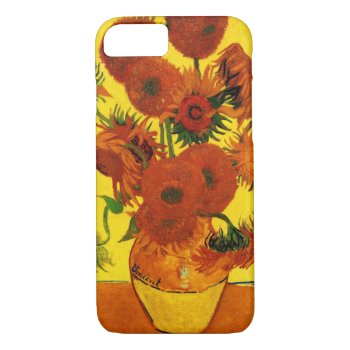 Van Gogh 15 Sunflowers Iphone 8/7 Case by unique_cases at Zazzle