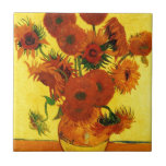 Van Gogh 15 Sunflowers Tile at Zazzle
